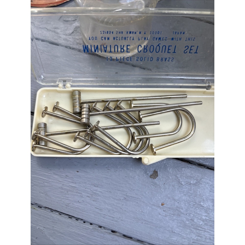 Mini Croquet Solid Brass Set Of 10